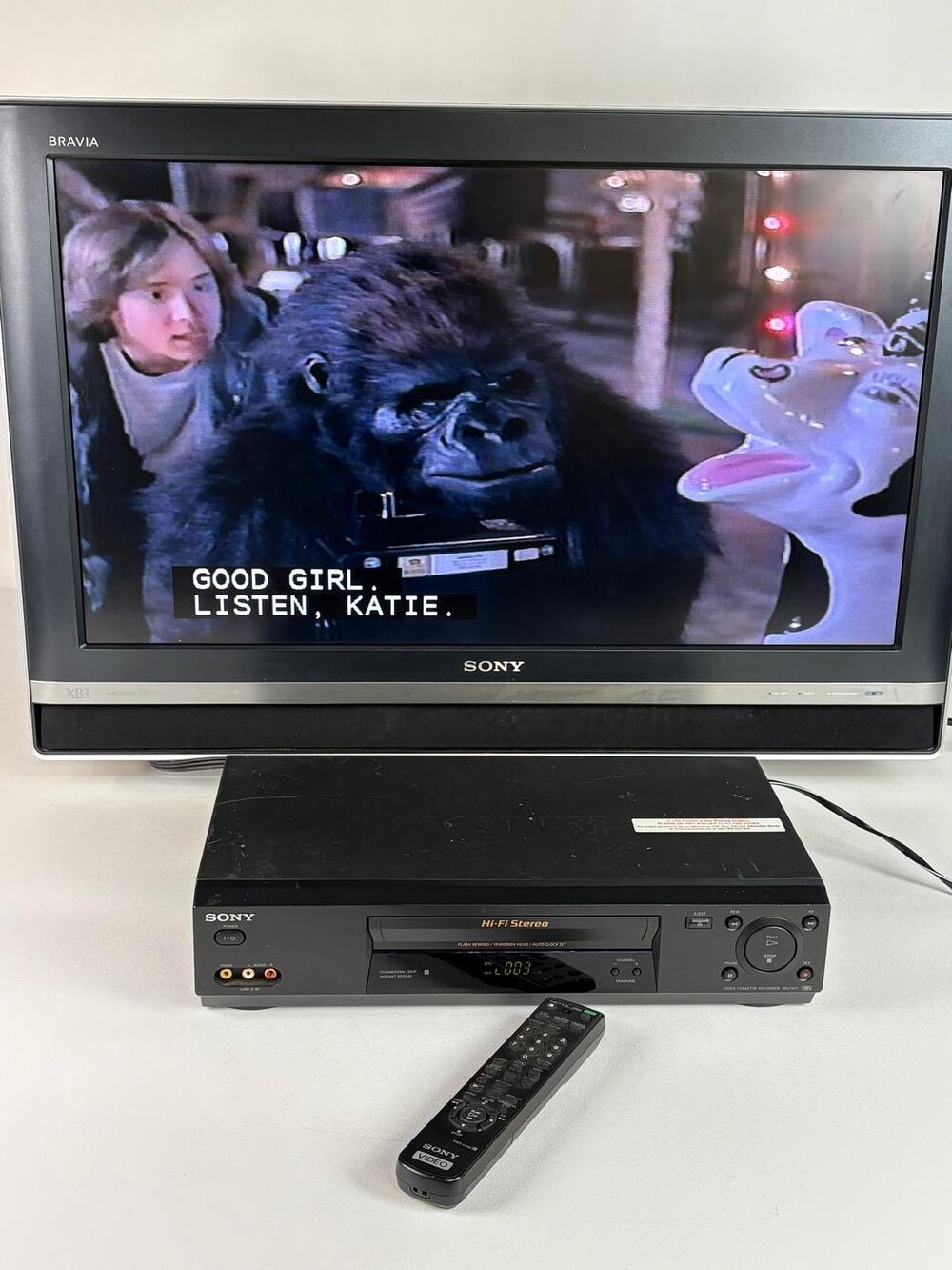 Sony SLV-N77 VCR Video Cassette Recorder Vhs 4-Head Hi-Fi Stereo Player w Remote